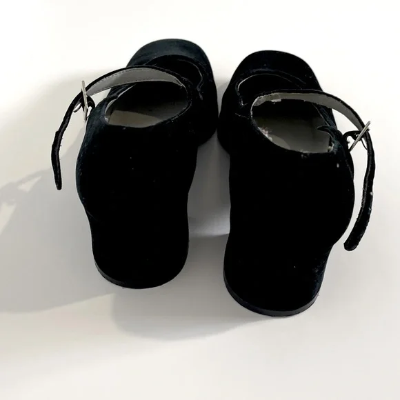 Unlisted Black Velvet Mary Jane Heels with Ankle Strap - Picture 2 of 7